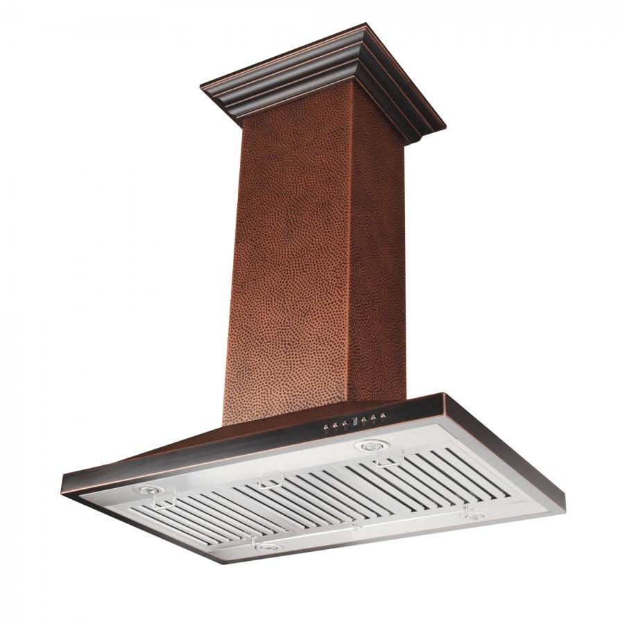 ZLINE Designer 30-inch range hood in hand-hammered copper 8GL2HI-30, view 3