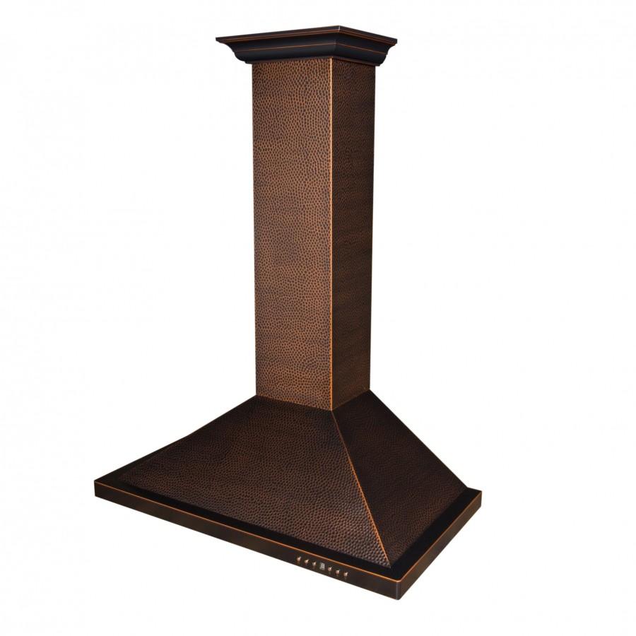 ZLINE Designer 30-inch range hood in hand-hammered copper 8KBH-30, view 4