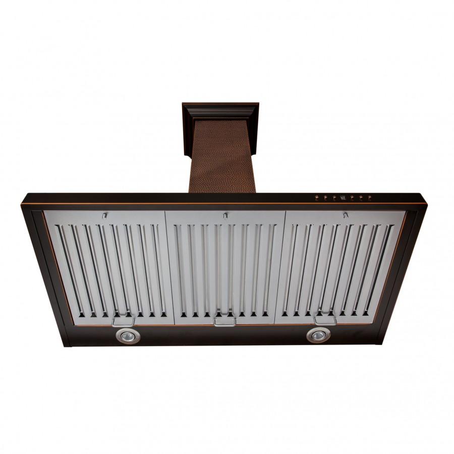 ZLINE Designer 30-inch range hood in hand-hammered copper 8KBH-30, view 3