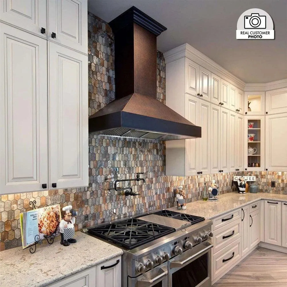 ZLINE Designer 36-inch range hood in hand-hammered copper 655-HBXXX-36, view 7
