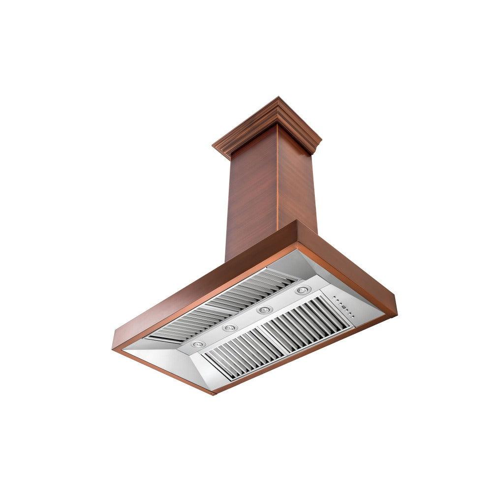 ZLINE Designer 36-inch range hood in copper 8667C-36, view 3