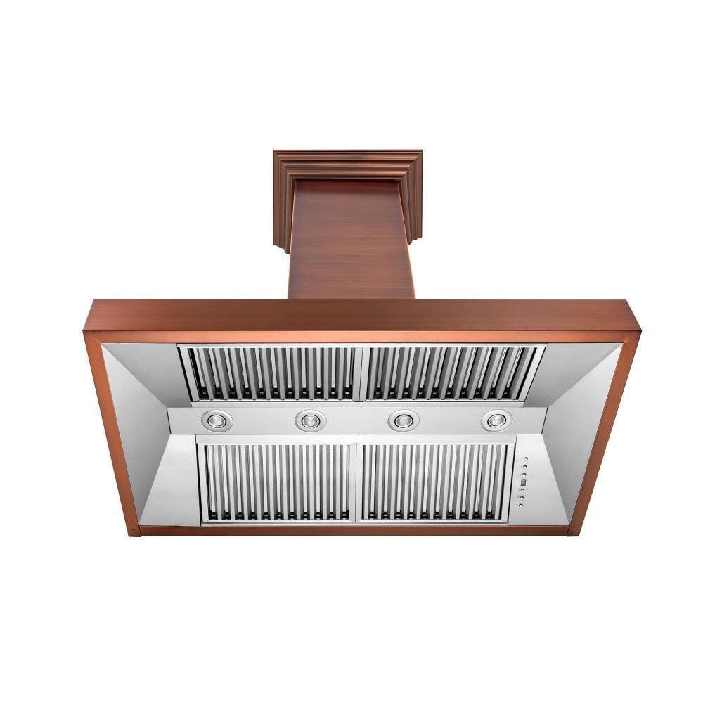 ZLINE Designer 48-inch range hood in copper 8667C-48, view 3
