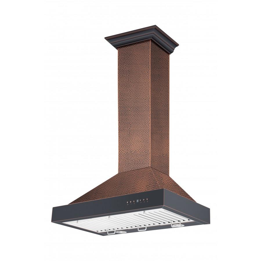 ZLINE Designer 36-inch range hood in hand-hammered copper KB2-HBXXX-36, view 4
