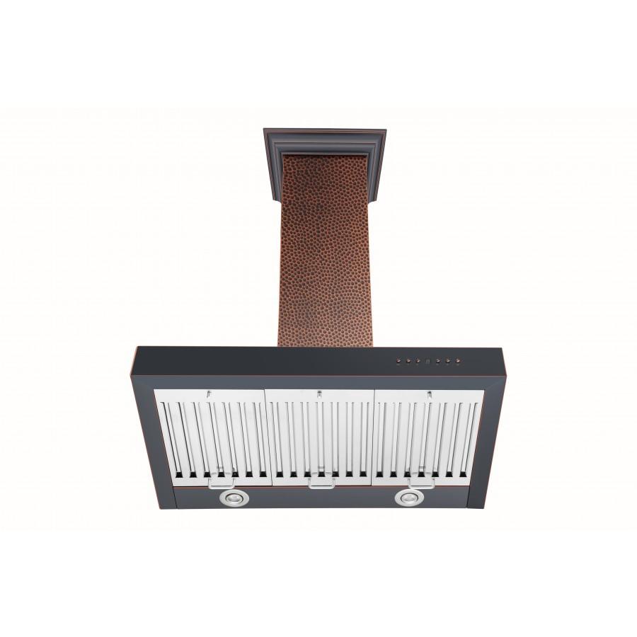 ZLINE Designer 36-inch range hood in hand-hammered copper KB2-HBXXX-36, view 6