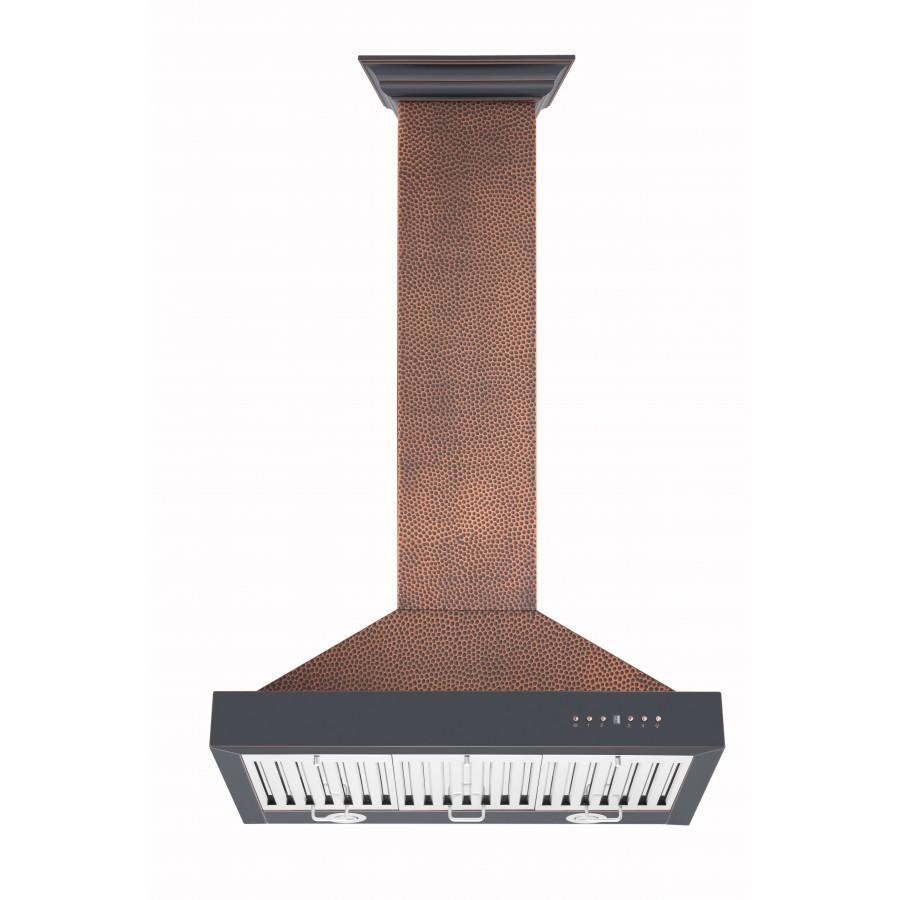 ZLINE Designer 36-inch range hood in hand-hammered copper KB2-HBXXX-36, view 3