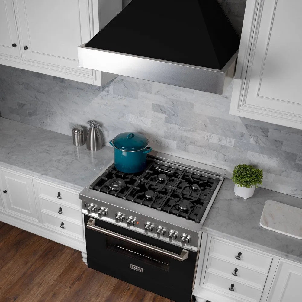 ZLINE 48-inch range hood in satin stainless steel 8654BLM-48, view 7