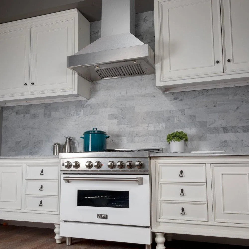 ZLINE 30-inch range hood in satin stainless steel 8654SN-30, view 2