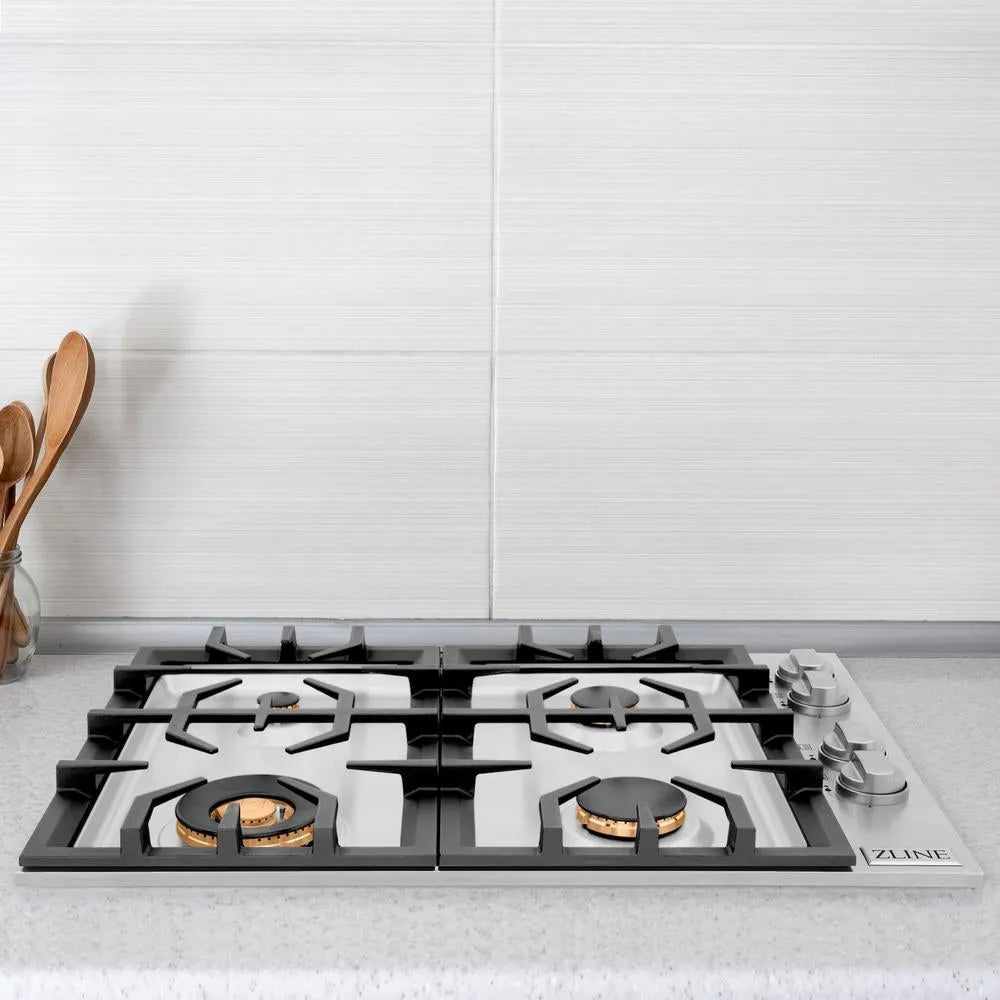 ZLINE 30-inch cooktop in stainless steel RC-BR-30, from above