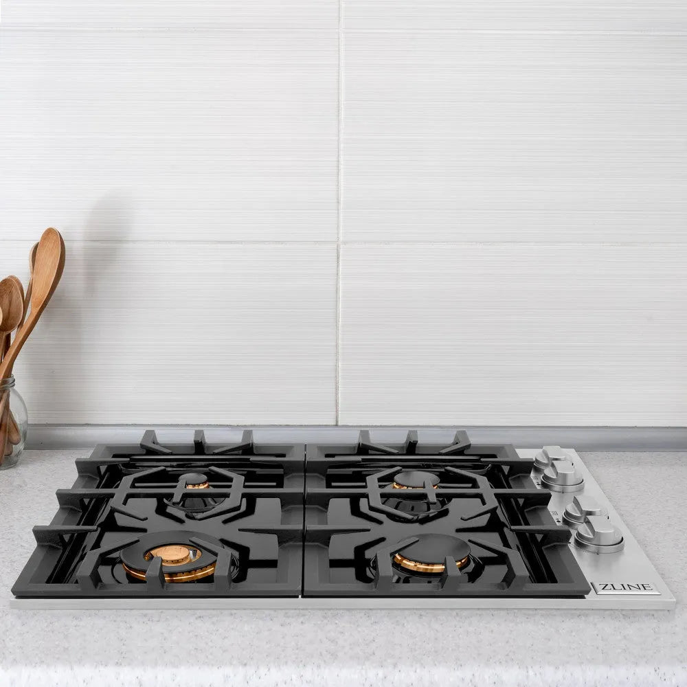 ZLINE 30-inch cooktop in stainless steel RC-BR-30-PBT, from above