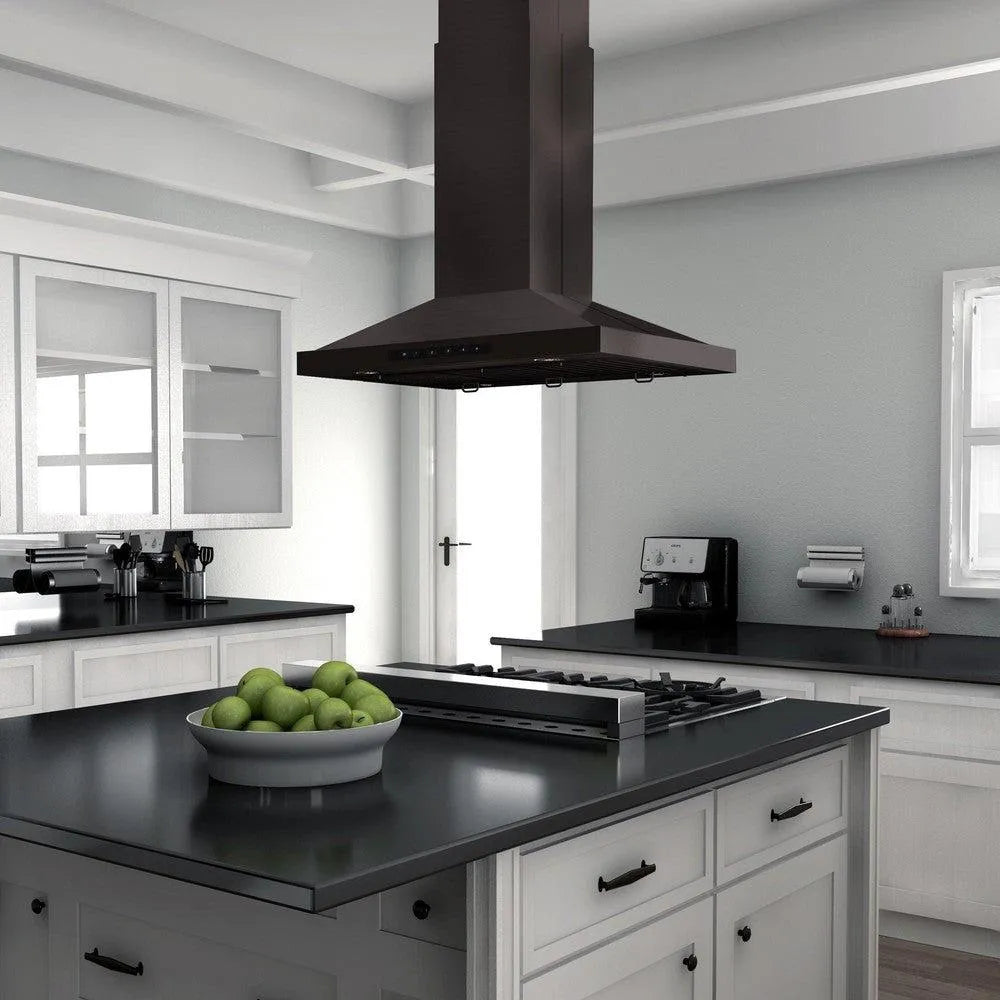 ZLINE Convertible Vent 48-inch range hood in black stainless steel BSGL2IN-48, view 6