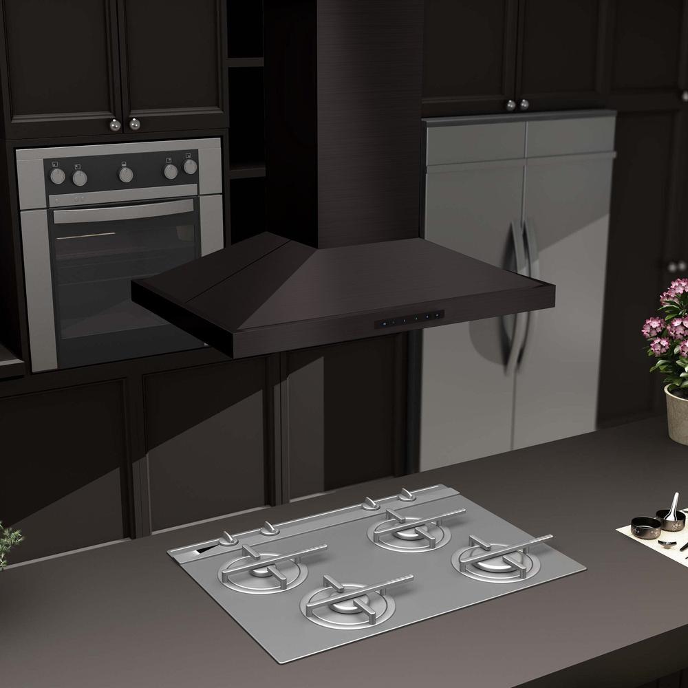ZLINE Convertible Vent 30-inch range hood in black stainless steel BSGL2IN-30, view 5