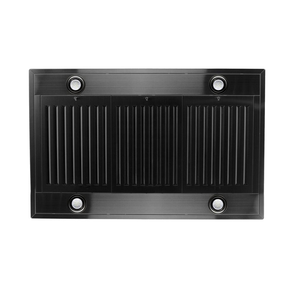 ZLINE 30-inch range hood in black stainless steel BSKE2IN-30, view 3