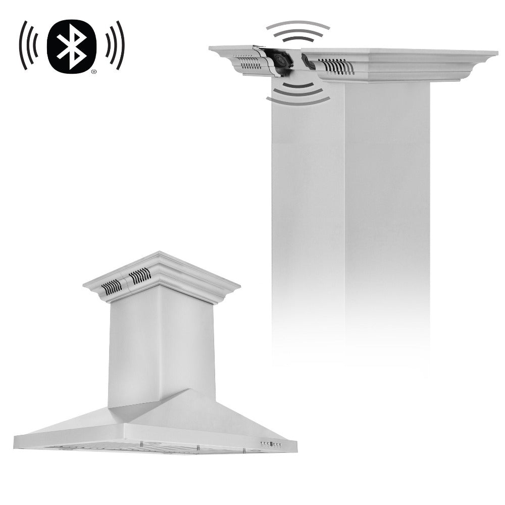 ZLINE CrownSound 36-inch range hood in stainless steel GL1ICRN-BT-36