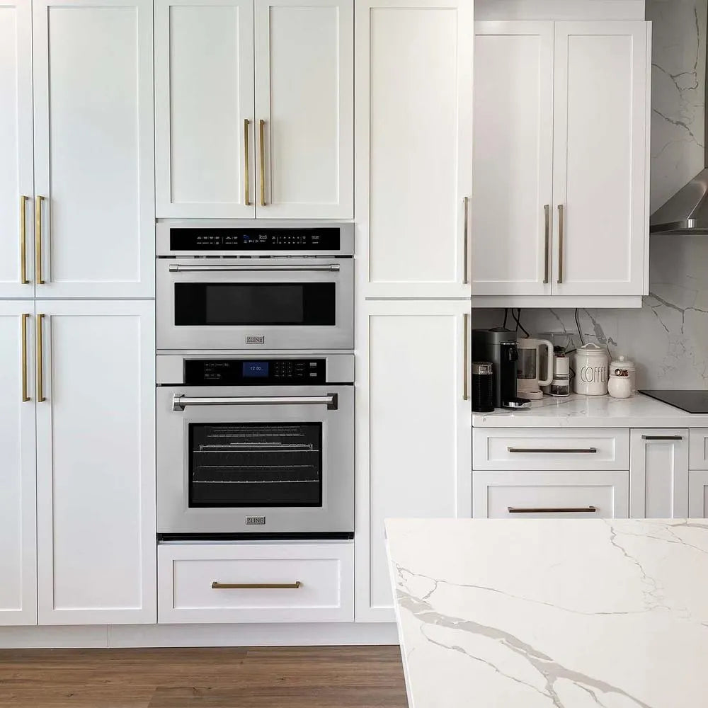 ZLINE 30-inch kitchen package 2KP-MW30-AWS30 installed in a kitchen