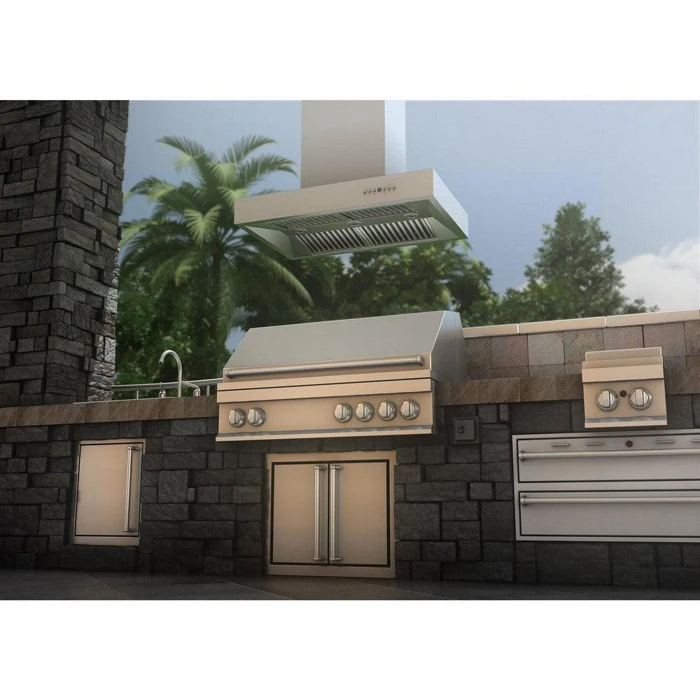 ZLINE Outdoor 42-inch range hood in stainless steel KECOMI-304-42, view 2