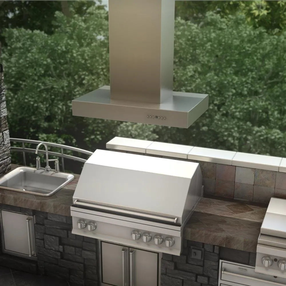 ZLINE Outdoor 36-inch range hood in stainless steel KECOMI-304-36, view 2