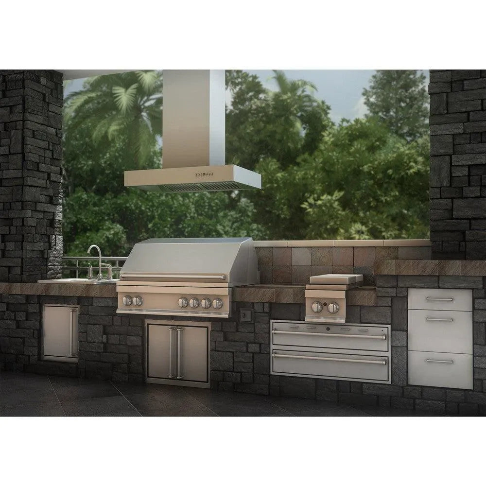 ZLINE Outdoor 42-inch range hood in stainless steel KECOMI-304-42, view 7