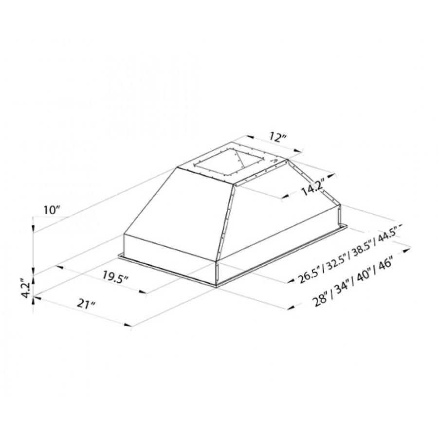 ZLINE 28-inch range hood in stainless steel 721I-28, view 5