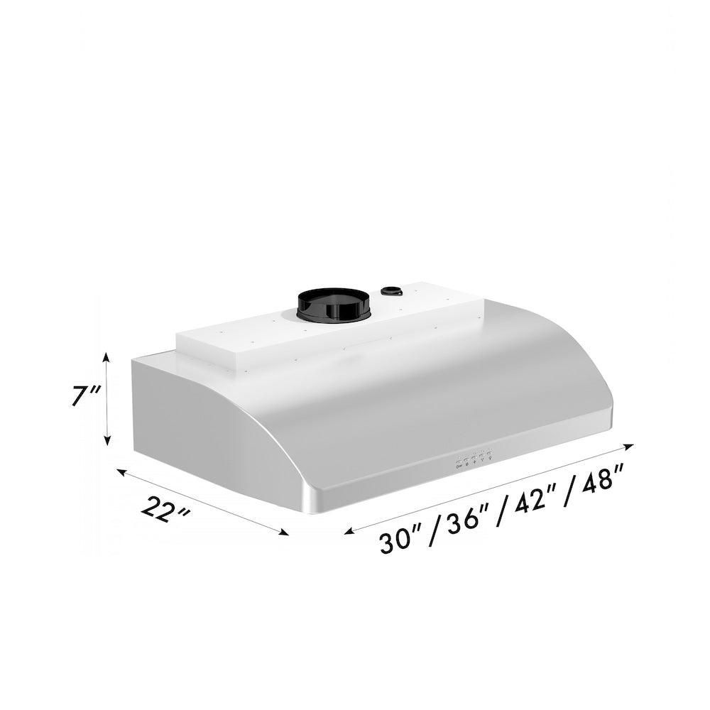 ZLINE 36-inch range hood in stainless steel 625-36, view 6