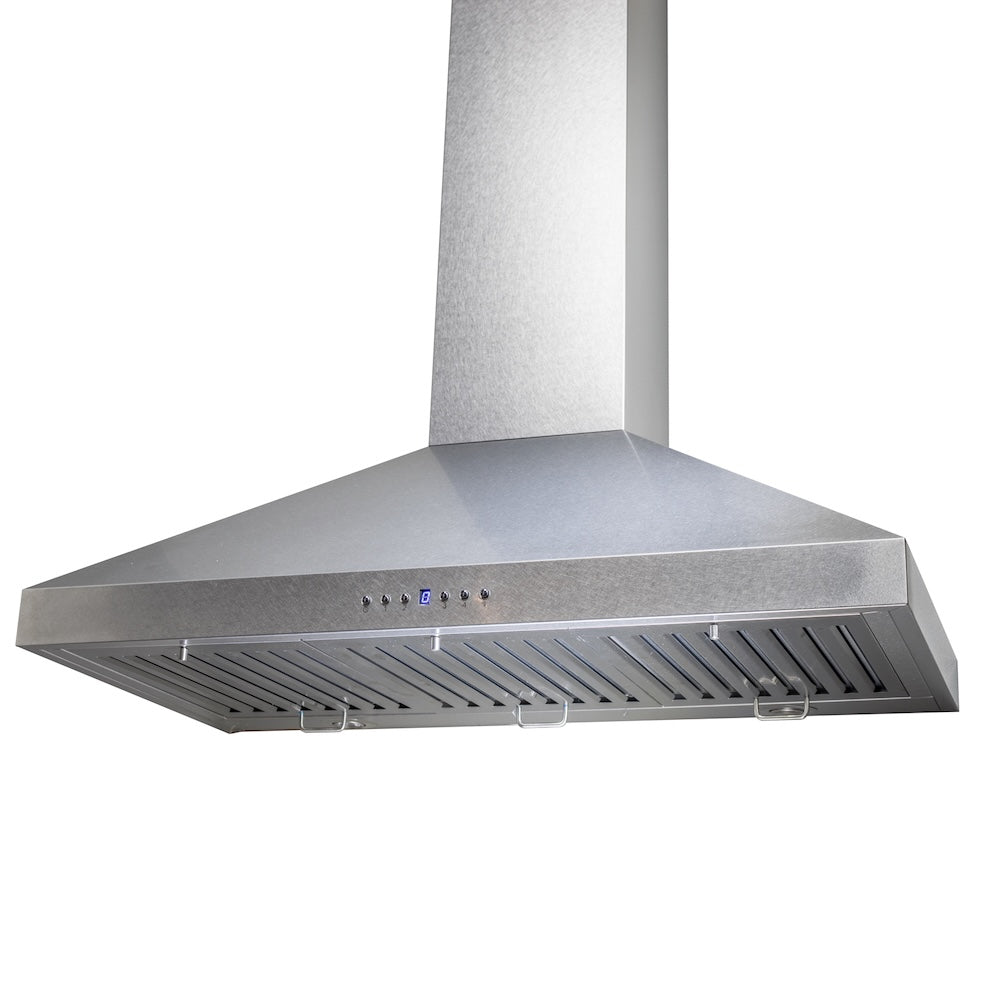 ZLINE Convertible Vent 30-inch range hood in satin stainless steel 8KL3S-30, side view