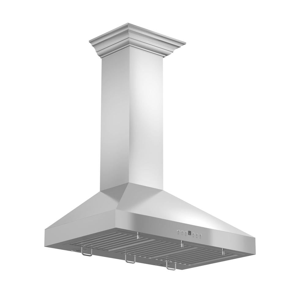 ZLINE Convertible Vent 42-inch range hood in stainless steel KL3CRN-42, side view