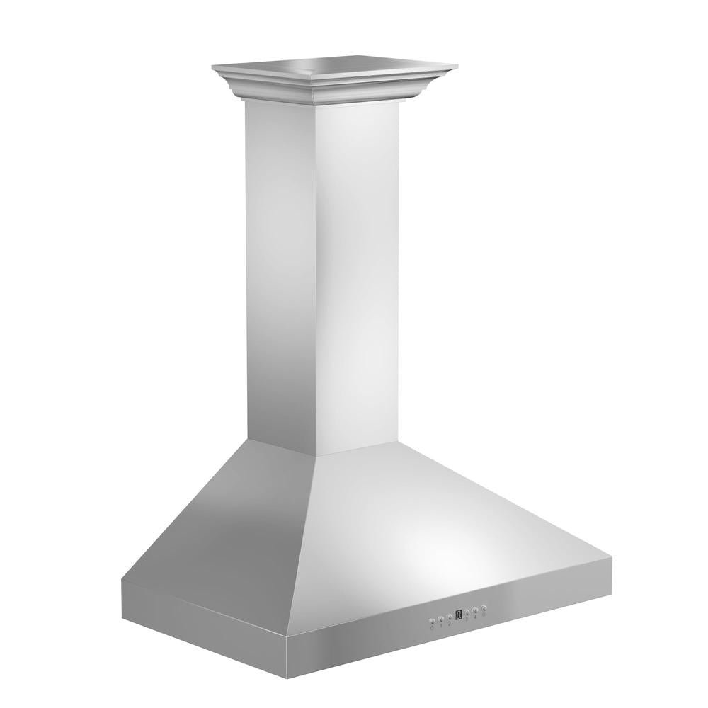 ZLINE Convertible Vent 36-inch range hood in stainless steel KL3CRN-36, from above