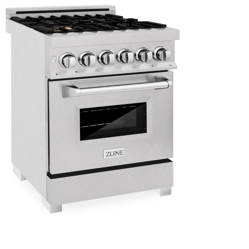 ZLINE Legacy 24-inch range in satin stainless steel RAS-SN-BR-24, view 6