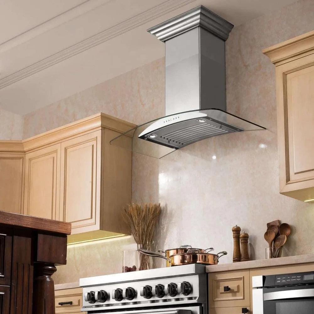 ZLINE Convertible Vent 30-inch range hood in stainless steel KN-30, view 2