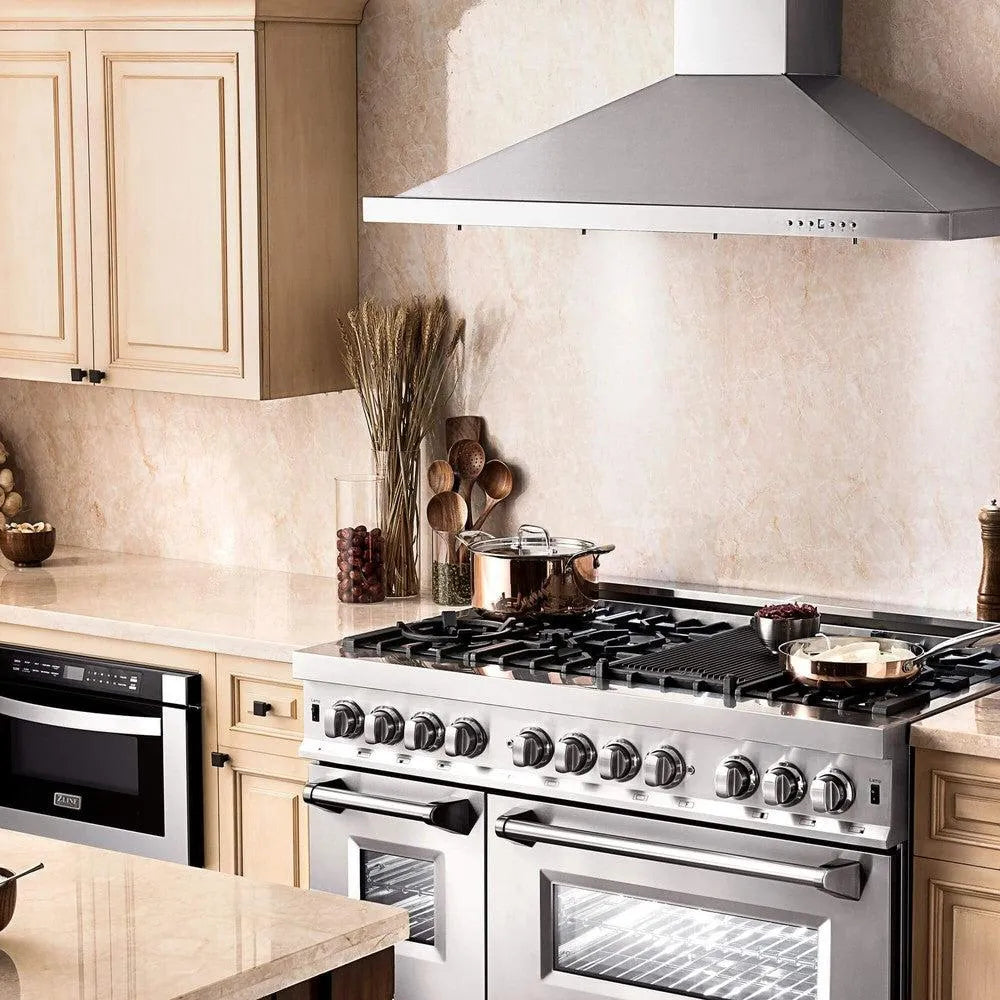 ZLINE Convertible Vent 42-inch range hood in stainless steel KB-42, view 2