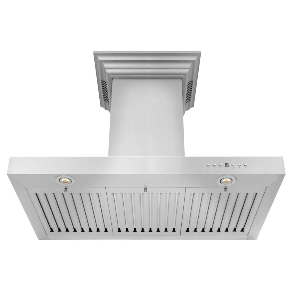 ZLINE CrownSound 42-inch range hood in stainless steel KECRN-BT-42, view 4