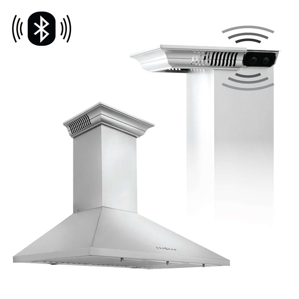 ZLINE CrownSound 42-inch range hood in stainless steel KL2CRN-BT-42