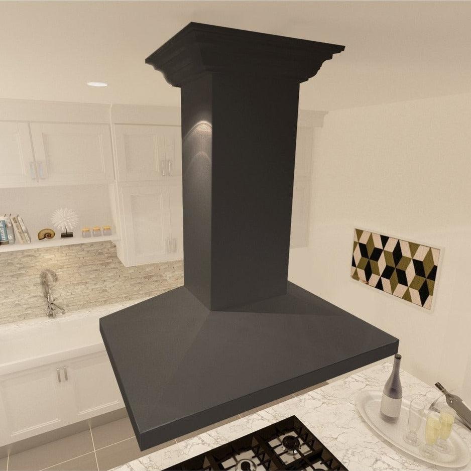 ZLINE Convertible Vent 36-inch range hood in black KBICC-36, view 2