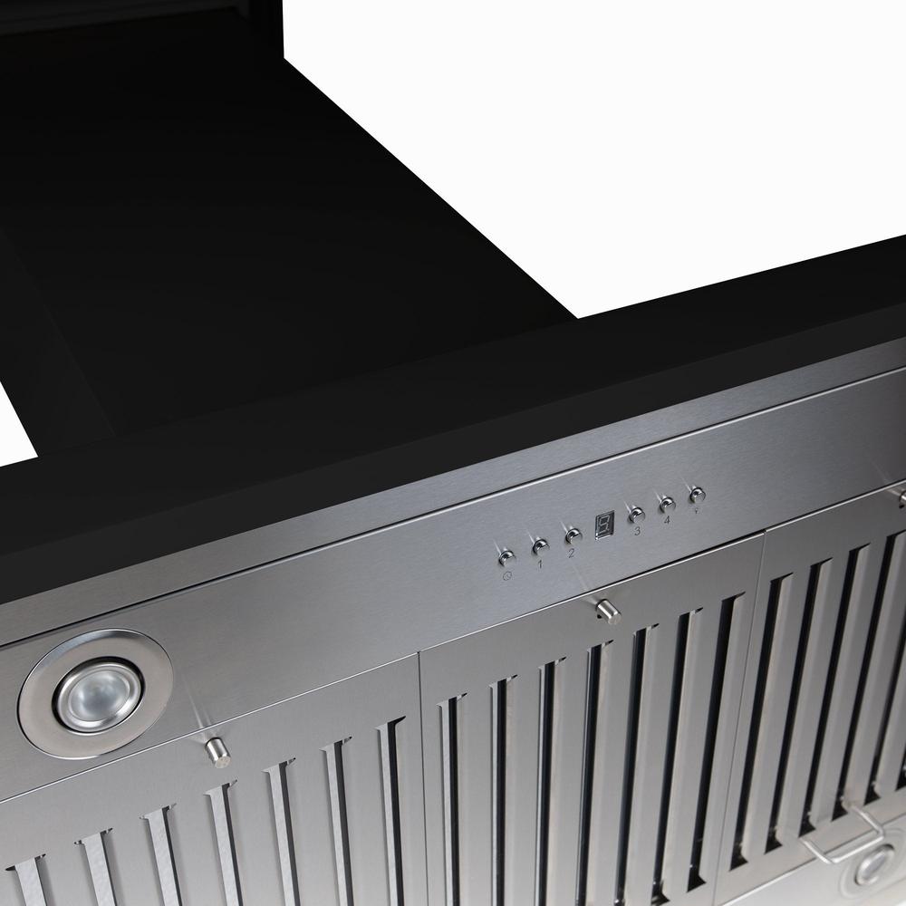 ZLINE Convertible Vent 30-inch range hood in black KBICC-30, view 6
