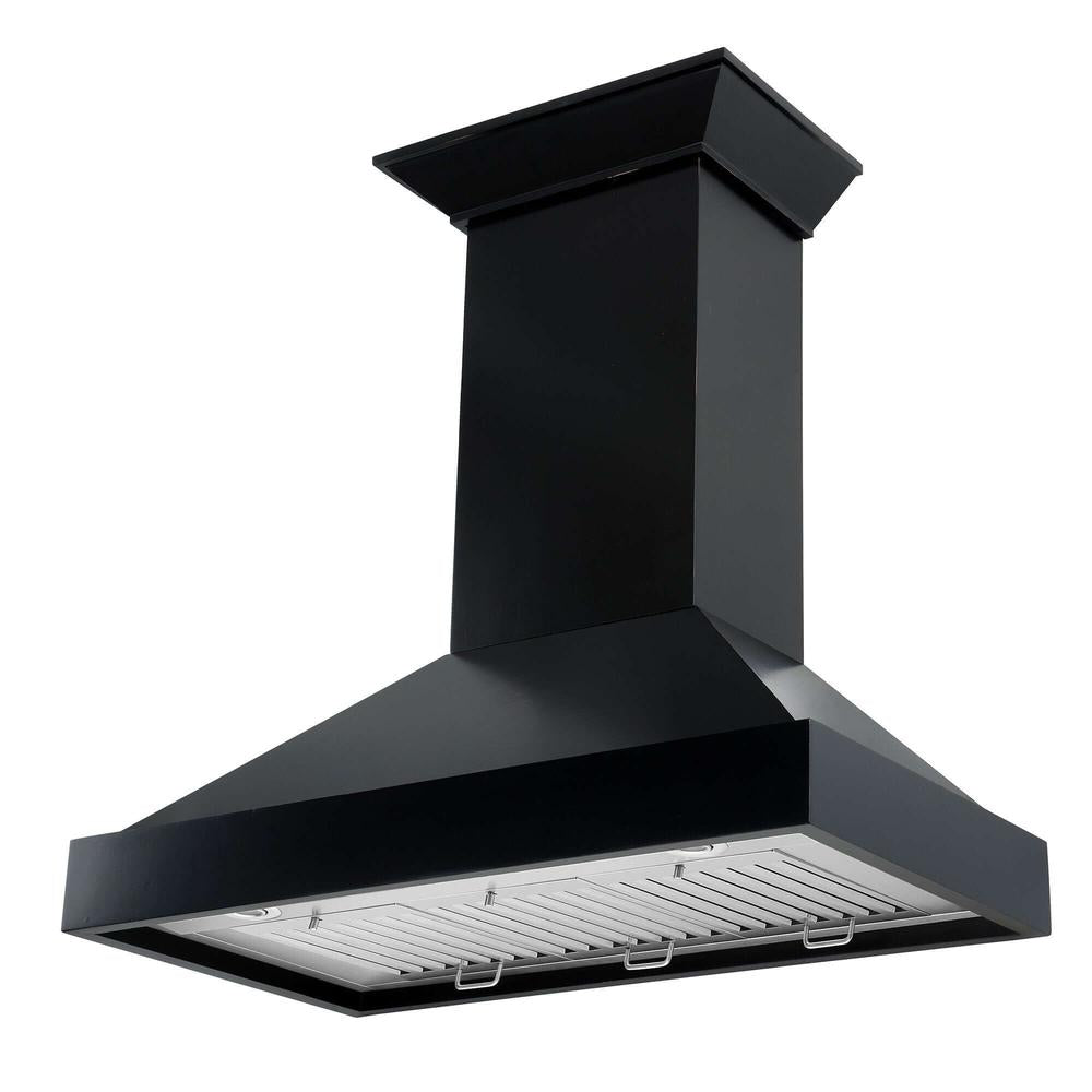 ZLINE Convertible Vent 36-inch range hood in black KBCC-36, view 7