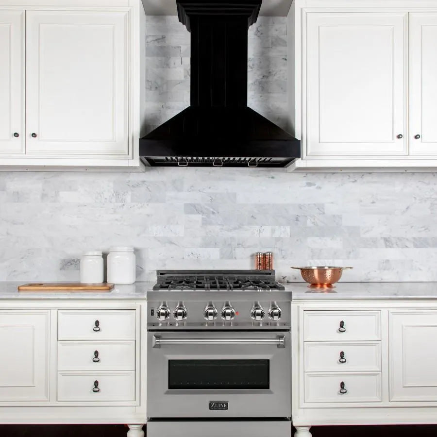 ZLINE Convertible Vent 30-inch range hood in black KPCC-30, view 2