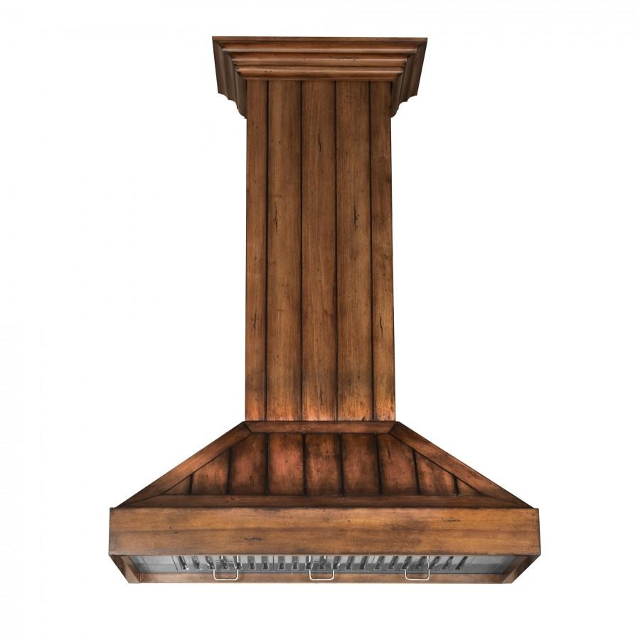ZLINE Wooden 30-inch range hood in rustic light KPLL-30, view 4