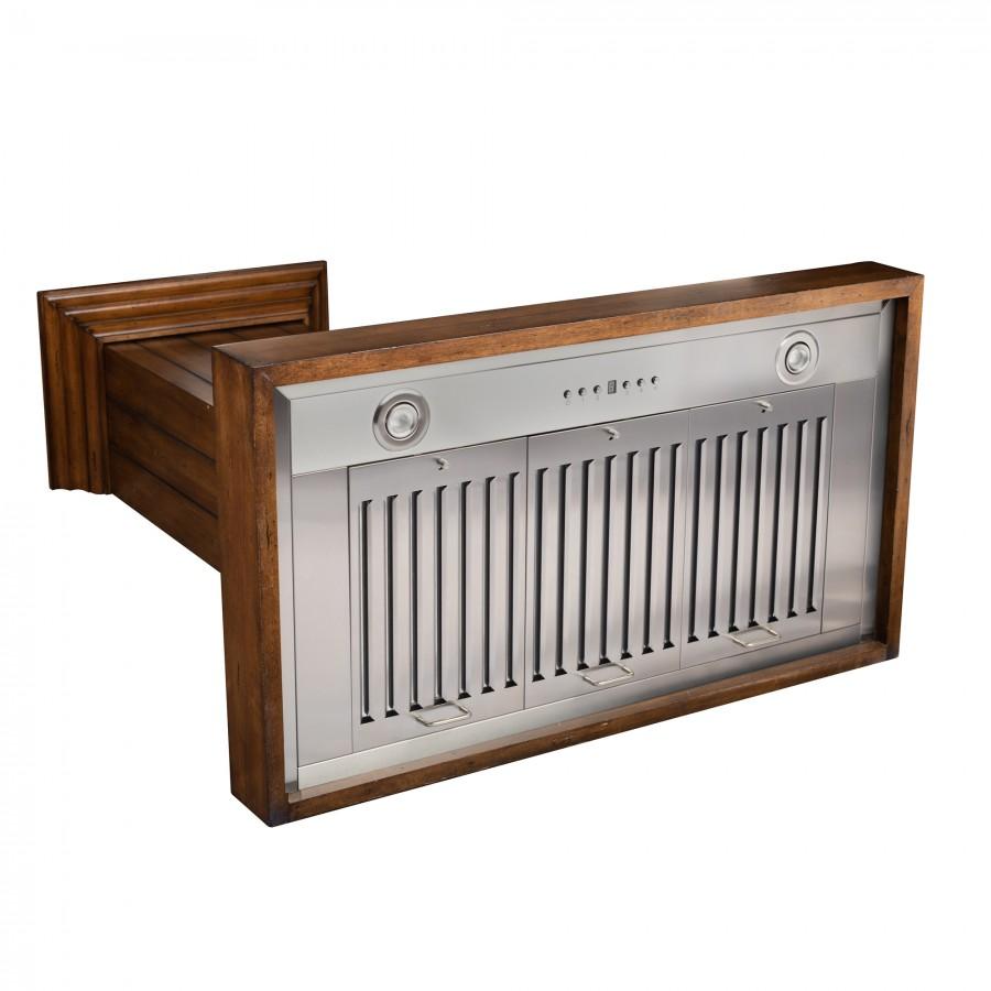 ZLINE Wooden 36-inch range hood in rustic light KPLL-36, view 7