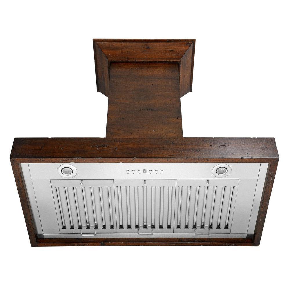 ZLINE Convertible Vent 36-inch range hood in walnut KBRR-36, view 5