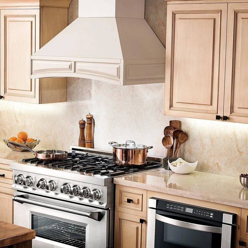 ZLINE Wooden 36-inch range hood in cottage white 321TT-36, view 6