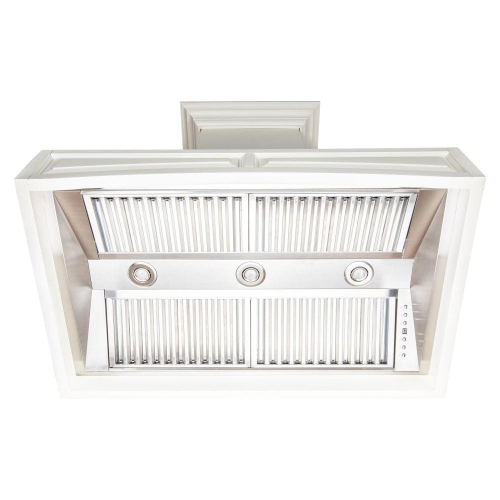 ZLINE Wooden 36-inch range hood in cottage white 321TT-36, view 3
