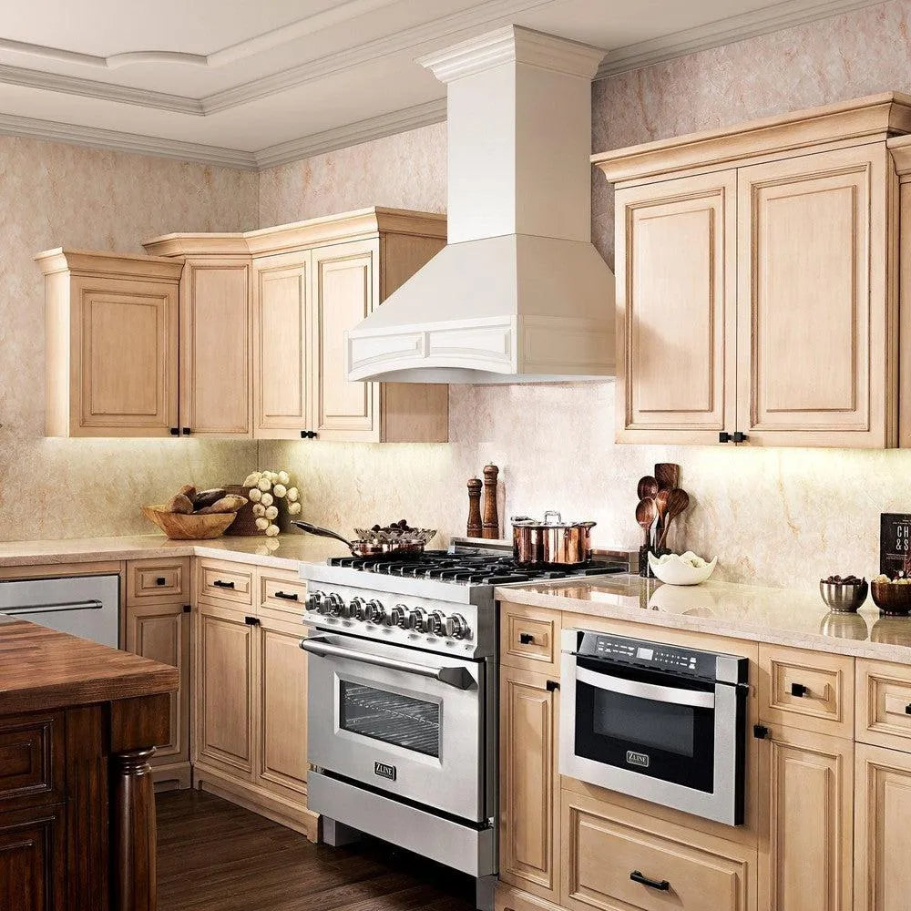ZLINE Wooden 36-inch range hood in cottage white 321TT-36, view 7